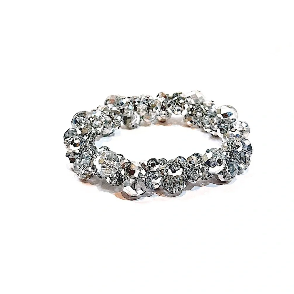 WHITE HOUSE BLACK MARKET Crystal Bauble Elastic Bracelet 💎 SPARKLY!💎​ - Picture 3 of 7
